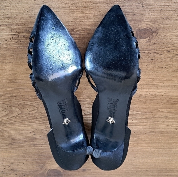 Nina Black Heels with Embellished Straps - Picture 8 of 12